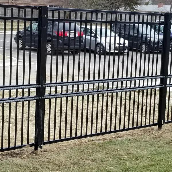 commercial space with fences installed Indianapolis IN