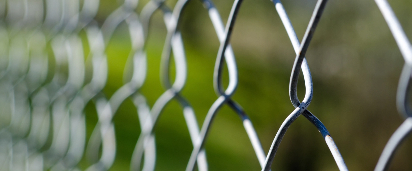 chain link fence close up warren park in